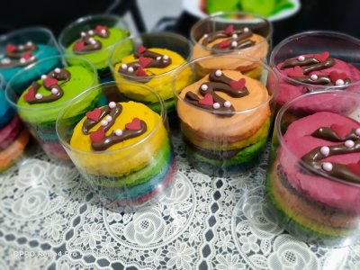 Mini Rainbow Nutella in cups