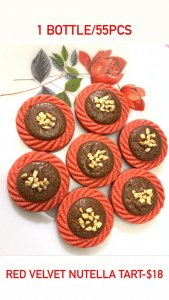 Red Velvet Nutella Tart
