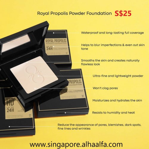 Alha Alfa Royal Propolis & Oil control Powder Foundation Singapore's