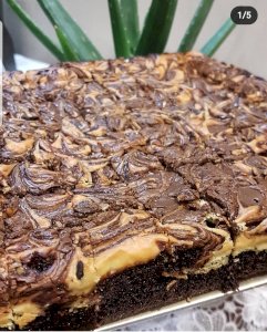 Nutella Cheese Brownies 