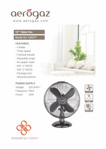 Aerogaz 12 Inch Table Fan , Retro Design : AZ-1283FT