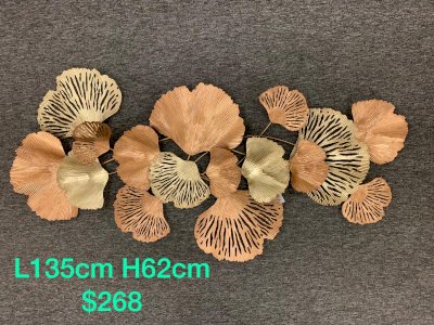 Gingko leaf  two tone wall art 