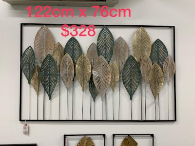 Rustic leaves wall art