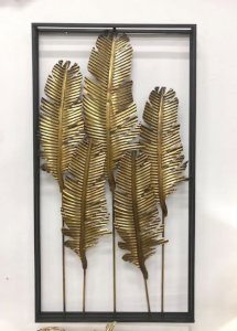 Gold leaf with black frame 