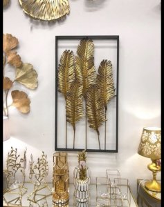 Gold leaf with black frame 
