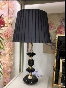 Black crystal table lamp 