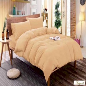 KING Bed CREAM COLOR Fitted BedSheet + 2 Pillowcases Set NEW