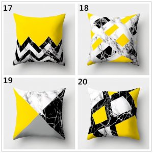 Geometric Marble Cushion Covers