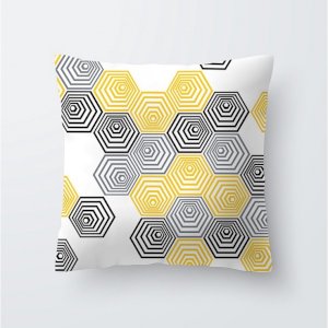 Yellow Geometric Cushion Covers