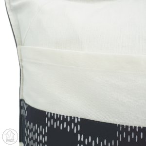 RINTIK HUJAN Handstamp Batik Cushion Cover in Black