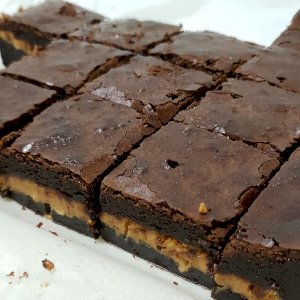 Peanut Butter Stuffed Brownies