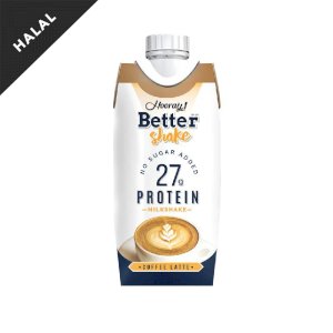 Hooray! Better Shake Protein Drink Halal Coffee Latte 330ml (Box of 12)