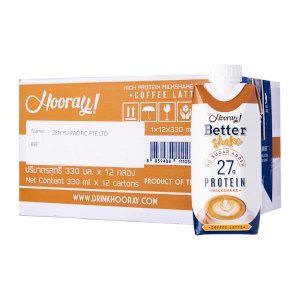 Hooray! Better Shake Protein Drink Halal Coffee Latte 330ml (Box of 12)