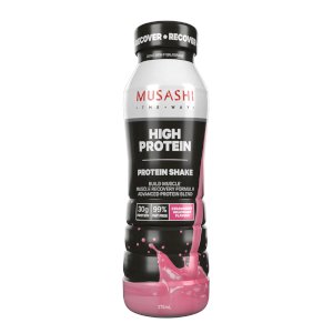 Musashi High Protein Shake / Drink Strawberry 375ml (Box of 6)
